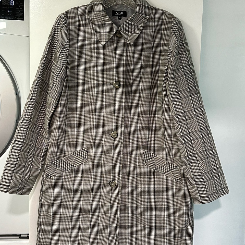 Plaid waterproof coat